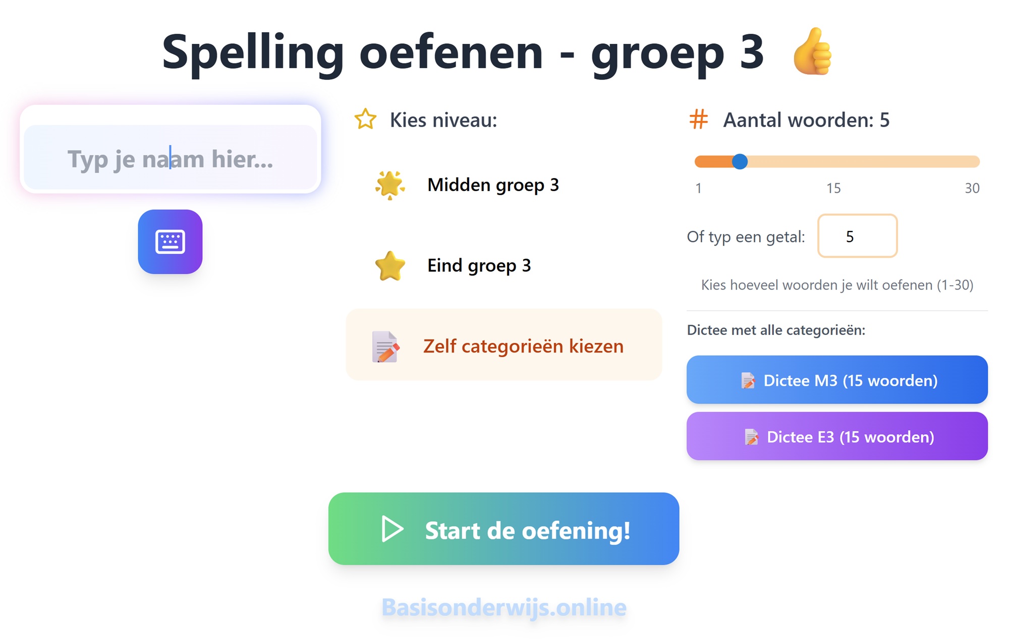 Spelling oefenen - groep 3
