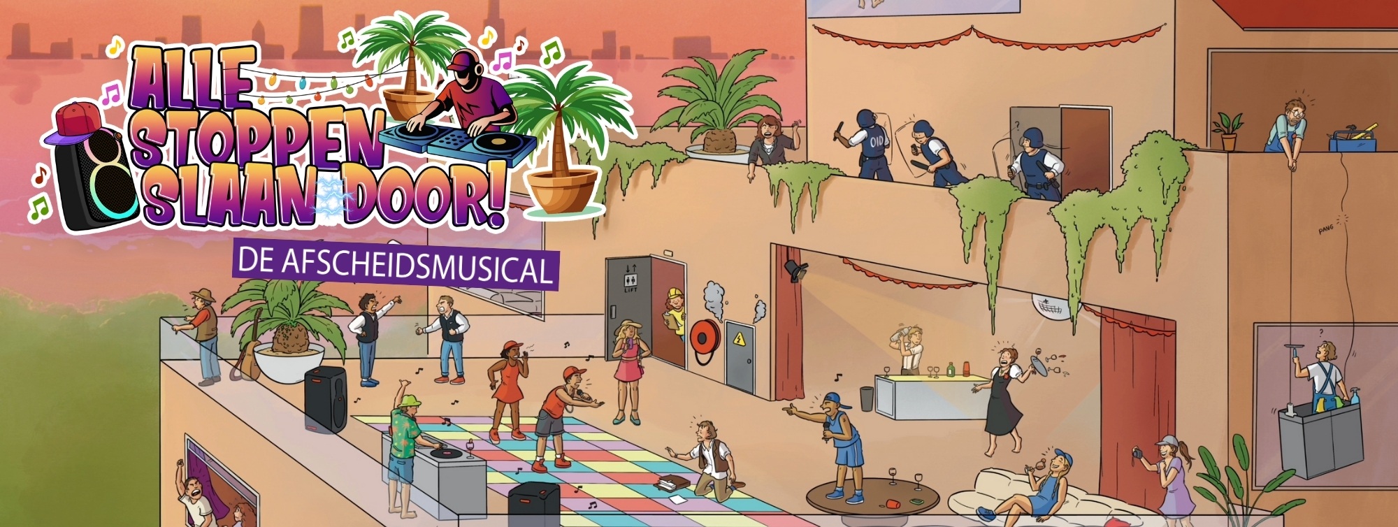 Afscheidsmusical Alle stoppen slaan door!