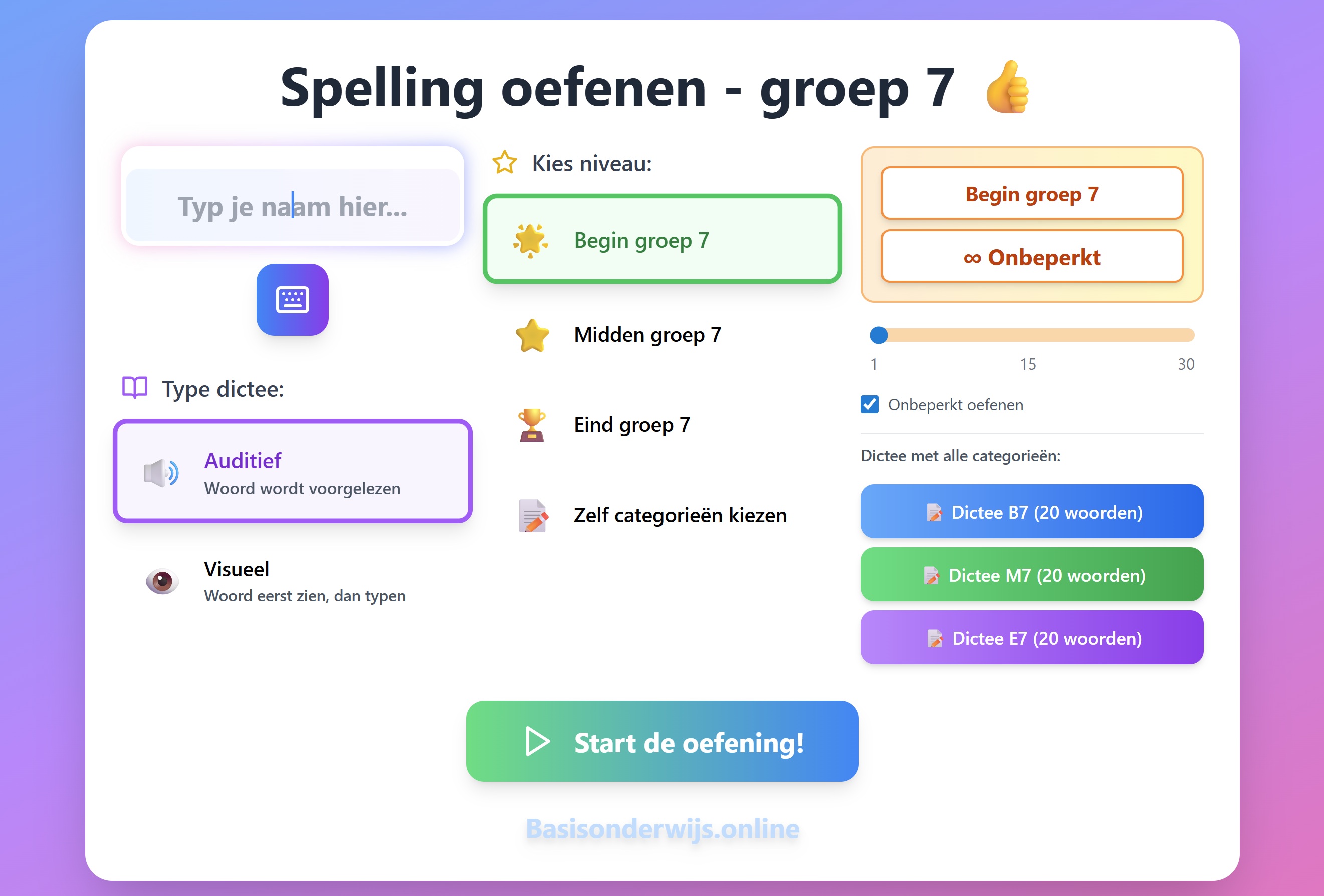 Adaptieve spellingstool met uitgebreide analyse