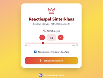 Reactiespel Sinterklaas