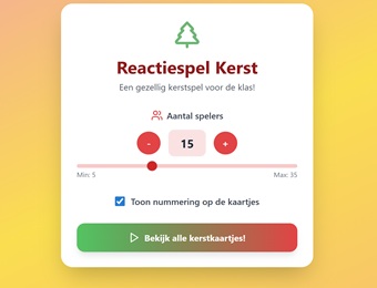 Reactiespel Kerst